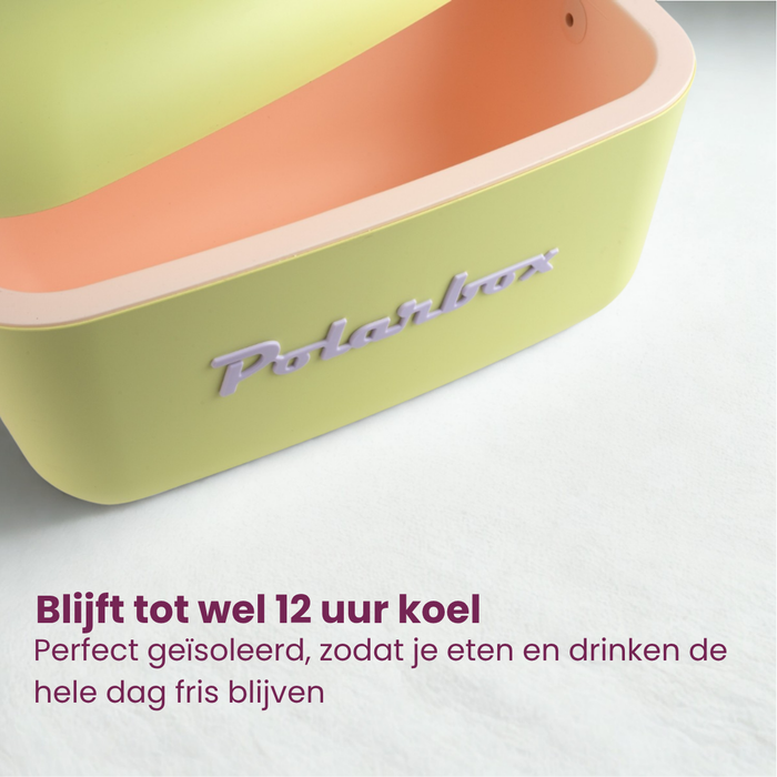 Polarbox Koelbox met Schouderband - Lime-Lilac - 12 Liter