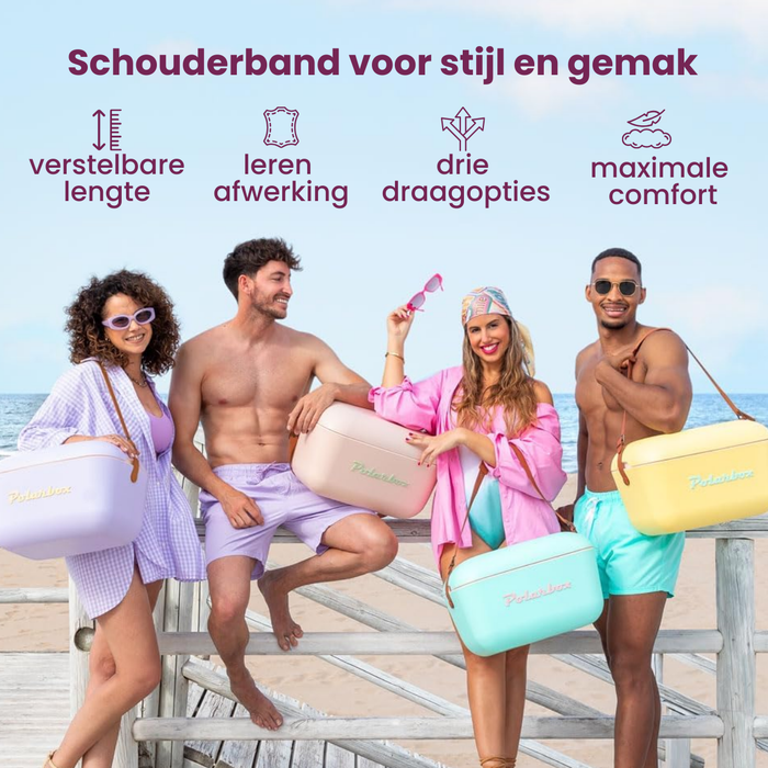 Polarbox Koelbox met Schouderband - Lime-Lilac - 20 Liter