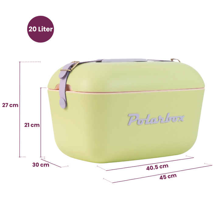 Polarbox Koelbox met Schouderband - Lime-Lilac - 20 Liter
