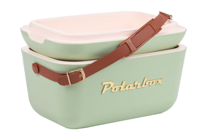 Polarbox Koelbox met Schouderband - Olive Green-Gold - 12 Liter