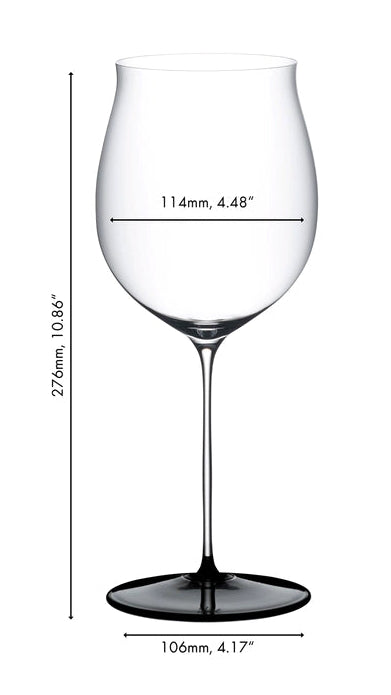 Riedel Wijnglazenset Fatto A Mano Black Tie - Bordeaux Grand Cru, Burgundy Grand Cru, Riesling & Oaked Chardonnay - 4 Stuks