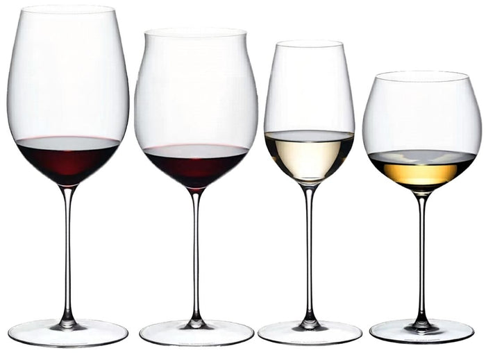 Riedel Wijnglazenset Superleggero - Bordeaux Grand Cru, Burgundy Grand Cru, Riesling & Oaked Chardonnay - 4 Stuks