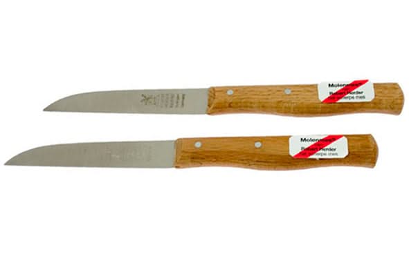 Robert Herder Molenmes RVS Hout - Lemmet 8.5 cm - 2 Stuks