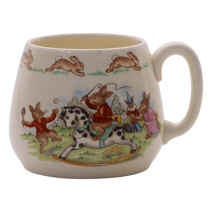 Rocking horse bunnykin mug