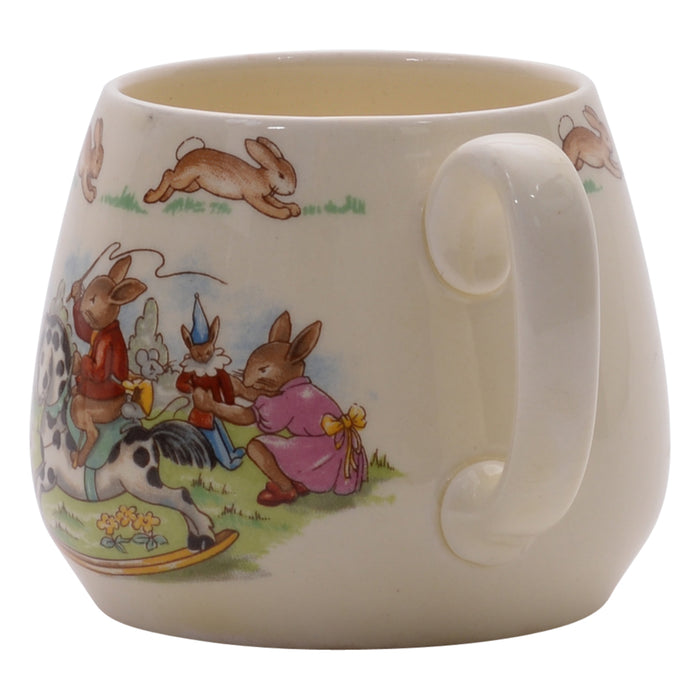 Rocking horse bunnykin mug