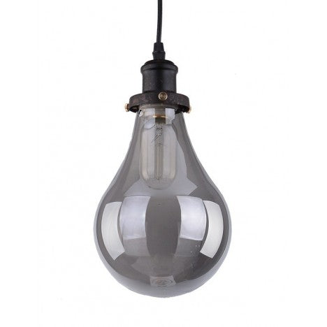 RUSTIK 119 VISILICA 1*E27 BLACK/SMOKED GLASS