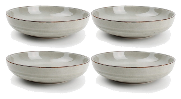Salt & Pepper Diepe Borden / Pastaborden Artisan Groen ø 22 cm - 4 Stuks set image
