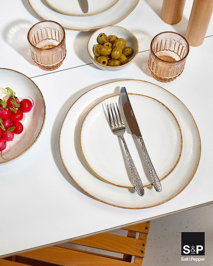 Salt & Pepper Ontbijtborden / Dessertborden Artisan Wit ø 20 cm - 4 Stuks