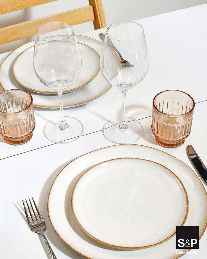 Salt & Pepper Serviesset Artisan Wit 12-delig / 4 personen - 4 dinerborden, 4 ontbijtborden en 4 kommen