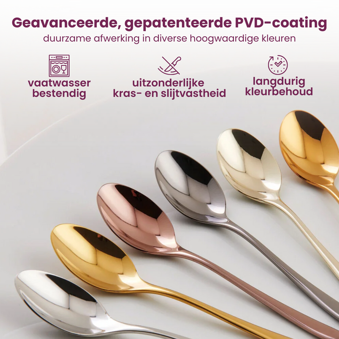 Sambonet Bestekset Flat - Zwart - 24 delig / 6 personen