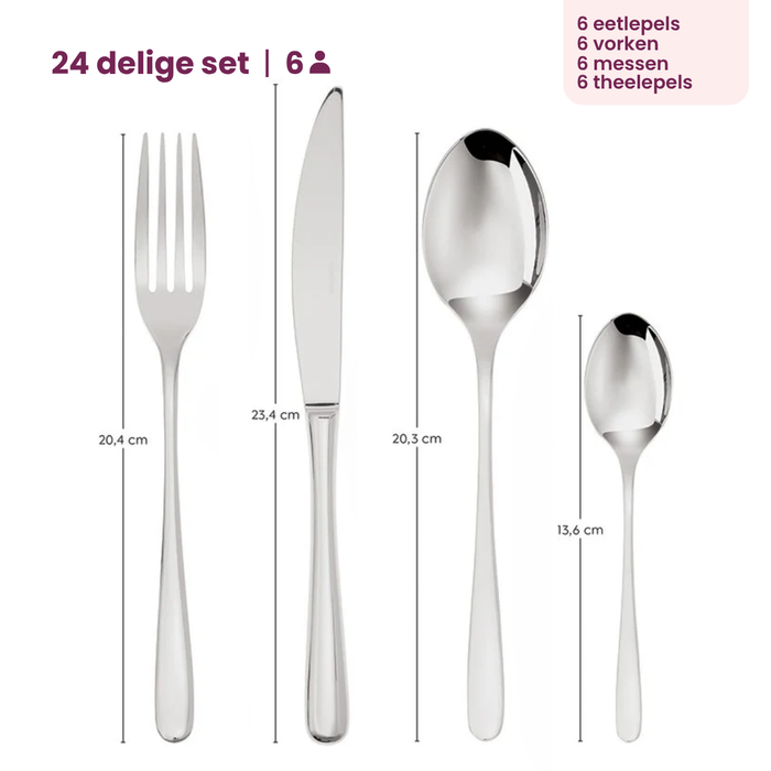 Sambonet Bestekset Taste - Goud - 24 delig / 6 personen