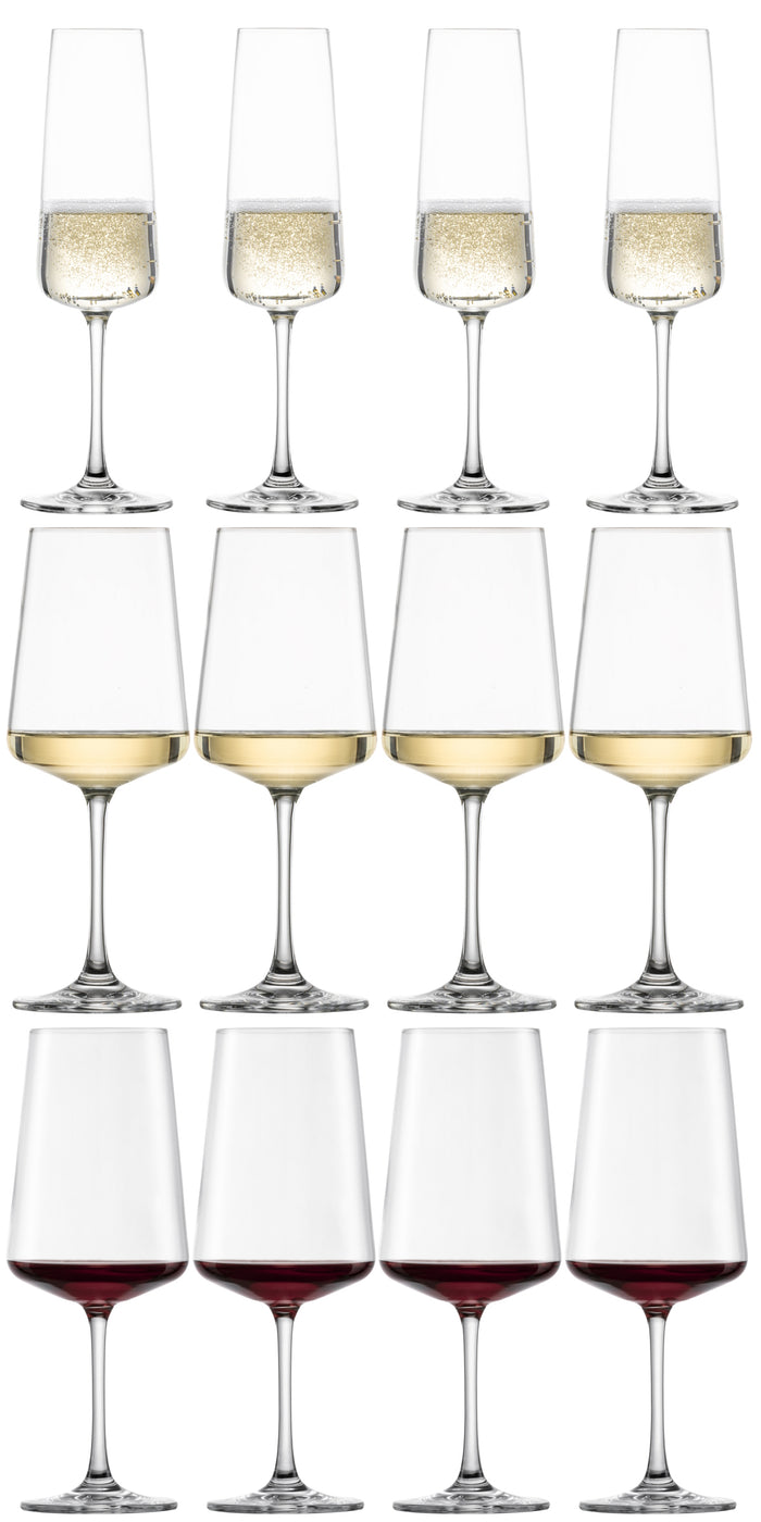 Schott Zwiesel Wijnglazenset MioVino 12-delige - Rode wijnglazen, Witte wijnglazen en Champagneglazen