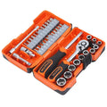 Set 40kom Nasadnih kljuceva sa cegrtaljkom 1/4" Tactix