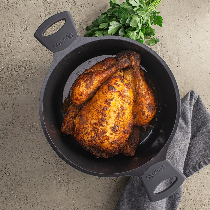 Sola Braadpan met deksel Ceramic Deluxe ø 24 cm - keramische anti-aanbaklaag