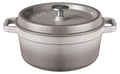Sola Braadpan met deksel Gietijzer - Grijs - ø 24 cm / 3.2 Liter - geëmailleerde anti-aanbaklaag