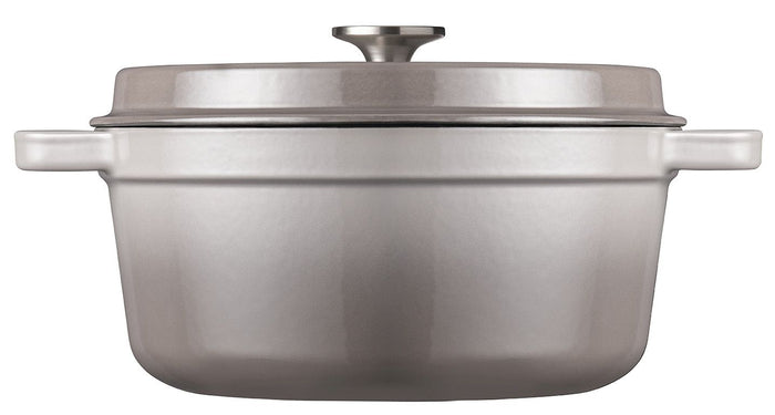 Sola Braadpan met deksel Gietijzer - Grijs - ø 28 cm / 5 Liter - geëmailleerde anti-aanbaklaag