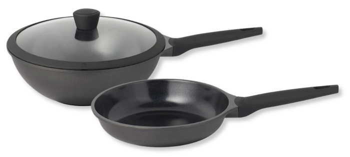 Sola Pannenset Ceramic Deluxe - Koekenpan ø 28 cm en Sola Wokpan ø 30 cm - keramische anti-aanbaklaag