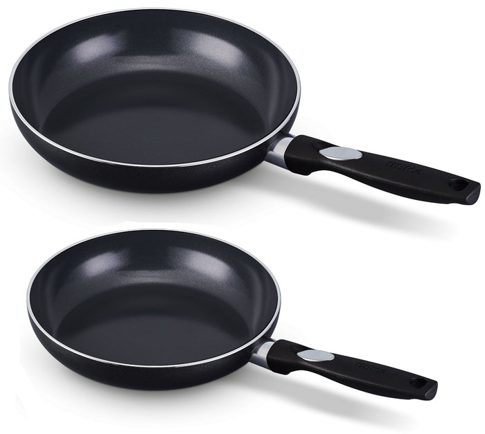 Sola Pannenset Pearl 6-Delig RVS - Downdraft geschikt - Kookpan ø 16, 18, 20 cm & Steelpan ø 16 cm + BEKA Koekenpan 24, 28 cm - geschikt voor alle warmtebronnen