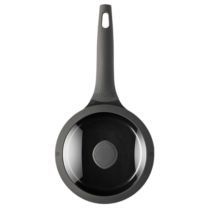 Sola Steelpan met deksel Ceramic Deluxe - Keramische anti-aanbaklaag - ø 18 cm / 1.5 liter - geschikt voor alle warmtebronnen