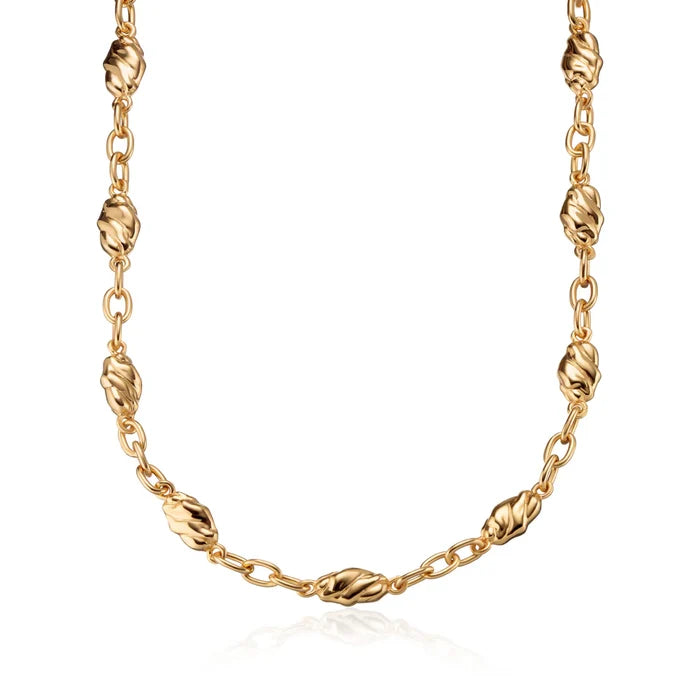 SPG-125 Gold Nugget Chain Necklace