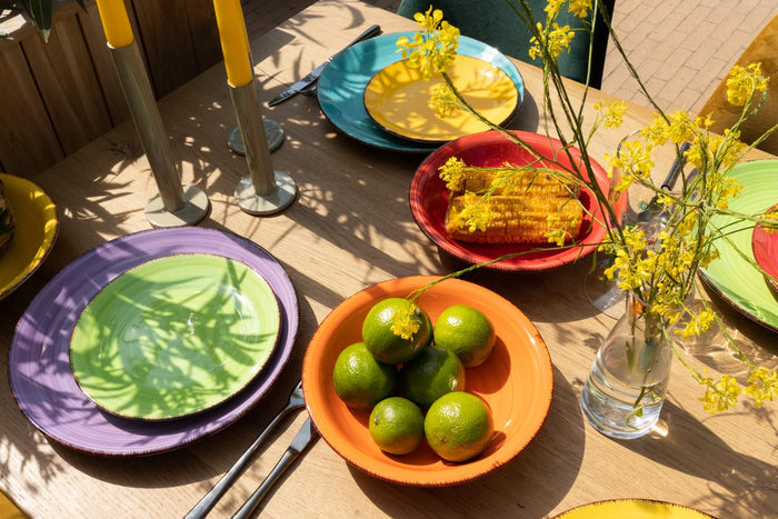 Studio Tavola Serviesset Sunny Summer 18-delig / 6 personen - 6 ontbijtborden, 6 soepborden en 6 dinerborden