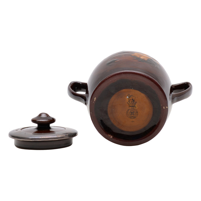 Sugar Bowl with Silver Lid Fireside