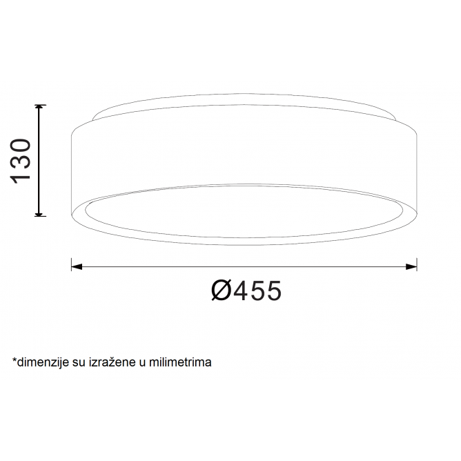 VESTA 241 PLAFONSKA SVETILJKA LED 32W 3000K bela
