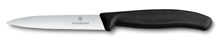 Victorinox Officemessenset Swiss Classic Zwart 2-delig - Gekarteld & Glad Officemes