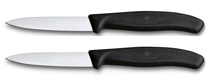 Victorinox Schilmesjes Swiss Classic Zwart - 8 cm - 2 stuks