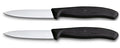 Victorinox Schilmesjes Swiss Classic Zwart - 8 cm - 2 stuks