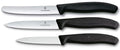 Victorinox Schilmessenset Swiss Classic Zwart 3-delig - Tomatenmes, Officemes & Schilmes