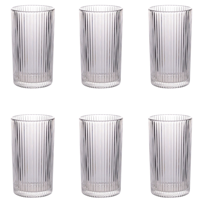 Villa d'Este Home Waterglazen Cylinder - Transparant - 405 ml - 6 stuks
