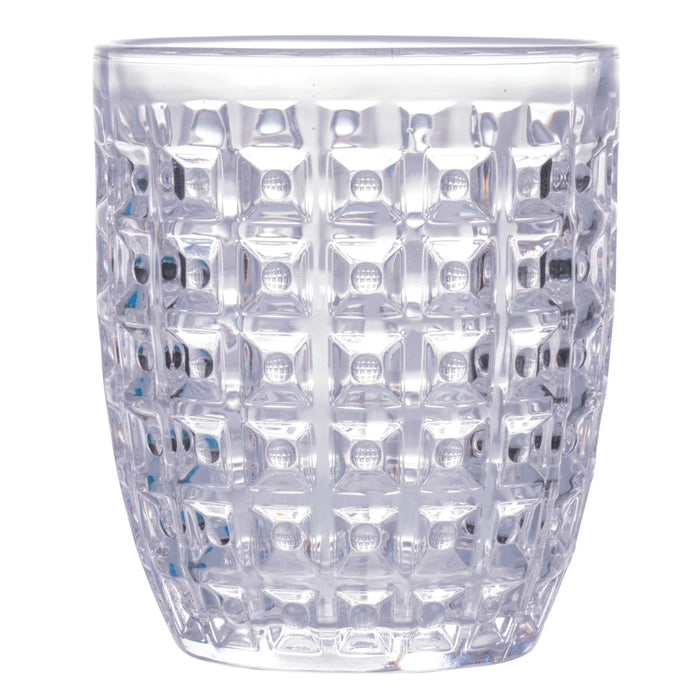 Villa d'Este Home Waterglazen Geometrie Ocean - Blauw - 350 ml - 6 stuks