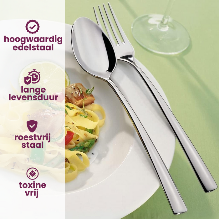 Villeroy & Boch Bestekset Piemont - 18/10 RVS - 12-delig / 3 personen