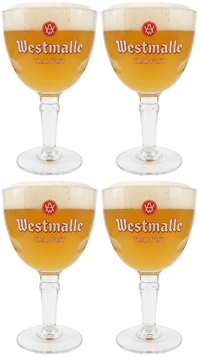 Westmalle Bierglazen 330 ml - 4 Stuks