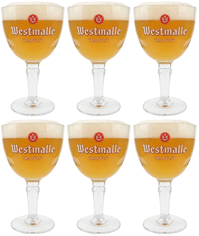 Westmalle Bierglazen Trappist - 330 ml - 6 stuks