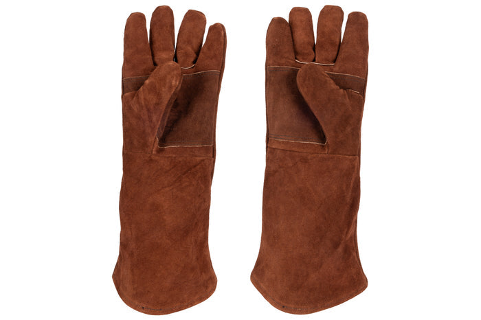 White Fire BBQ Handschoenen / Ovenhandschoenen Leer - Bruin - 2 stuks