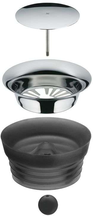 WMF Karaf / Waterkaraf - Basic - Drupvrij - Zwart / Zilver - 1 liter