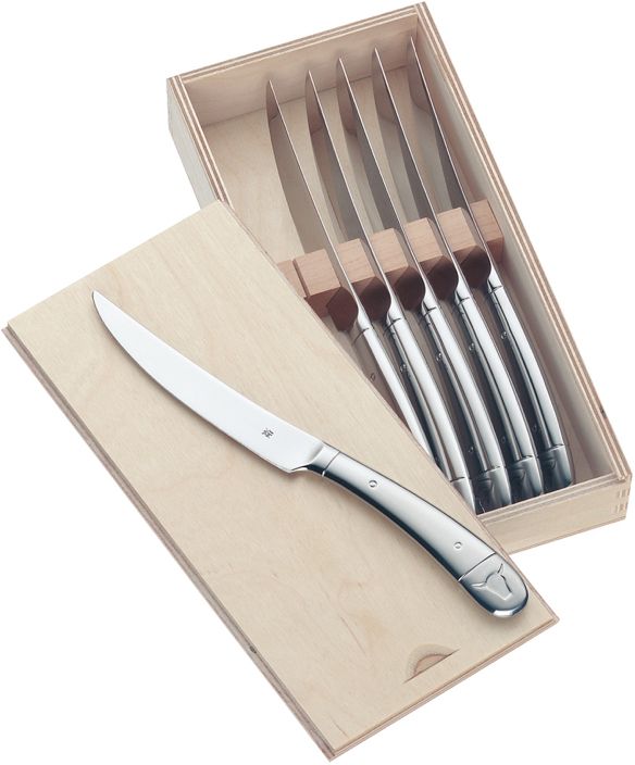 WMF Steakmessen 6-delig - Inclusief GRATIS Cookinglife Peper- en Zoutmolenset