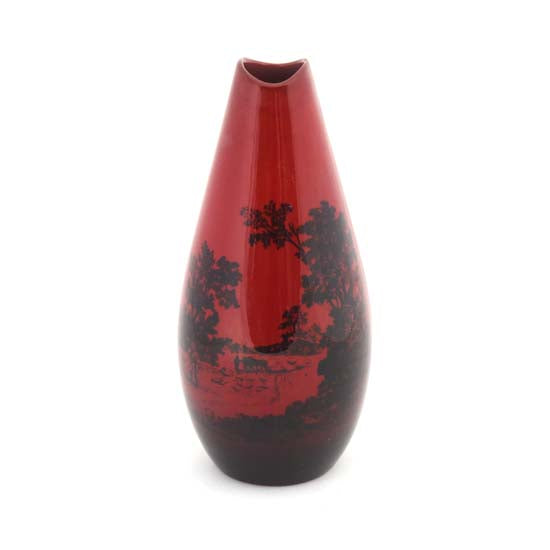 Woodcut Flambe Vase