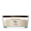 WoodWick Geurkaars Ellipse Patchouli Crème - 9 cm / 19 cm - Geurkaars in Glas - Houten Lont
