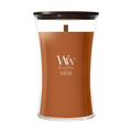 WoodWick Geurkaars Large Saffron Smoke - 18 cm / ø 10 cm - Geurkaars in Glas - Houten Lont