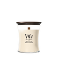 WoodWick Geurkaars Medium Vanilla & Sea Salt - 11 cm / ø 10 cm - Geurkaars in Glas - Houten Lont