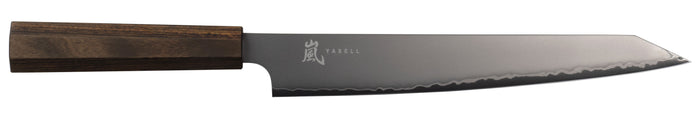 Yaxell Vleesmes Hana 23 cm - 3 laags RVS - donkerbruin Pakkahouten heft